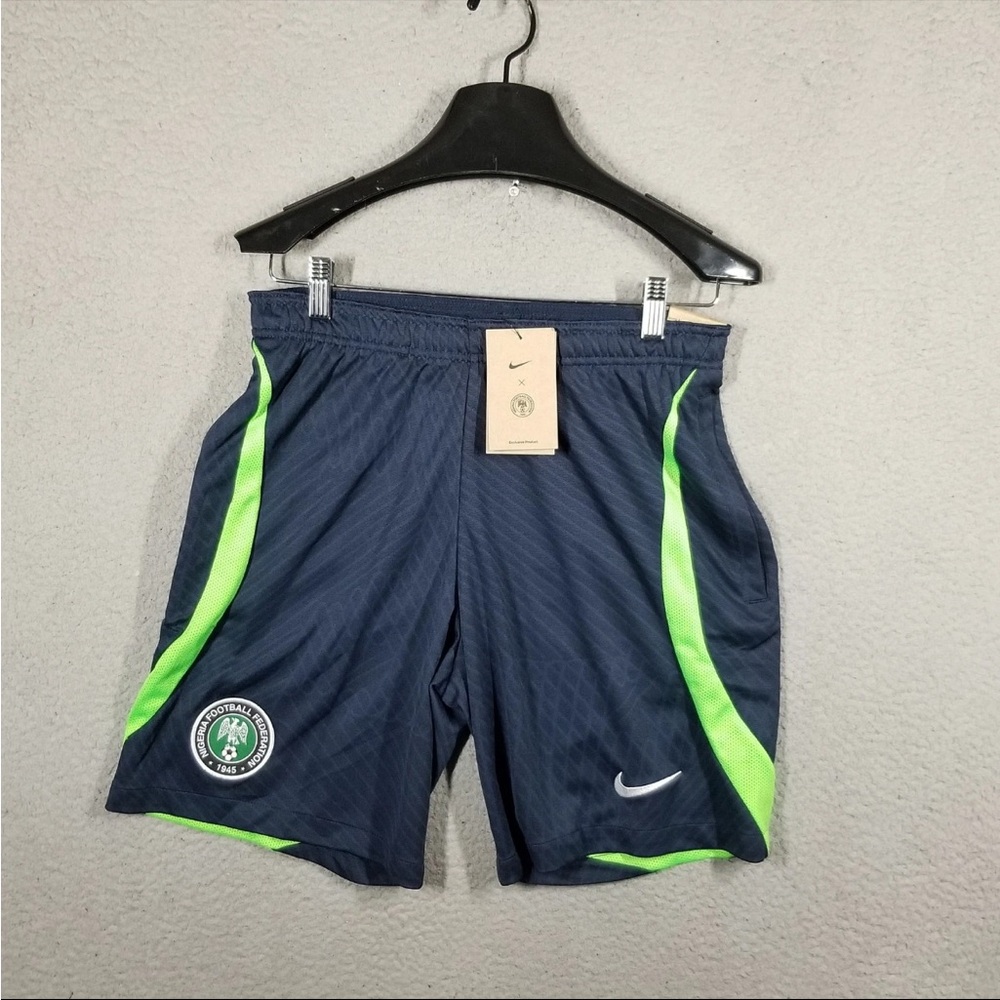Nike Dri-Fit Men’s Navy Blue Nigeria Slim Fit Soccer Shorts Sz Small DH6472-453